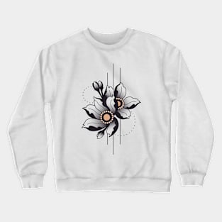 Lotus Flower Yoga Symbol Color Tattoo Aestetics 5 Crewneck Sweatshirt